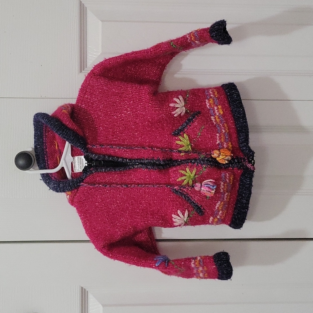 Wool zip up sweater
